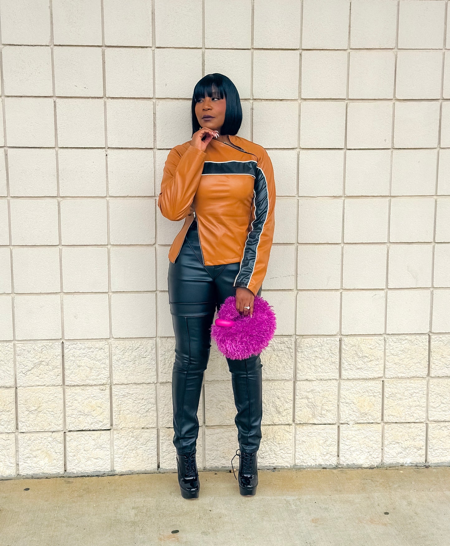 Priority Faux Leather|Top PRE ORDER