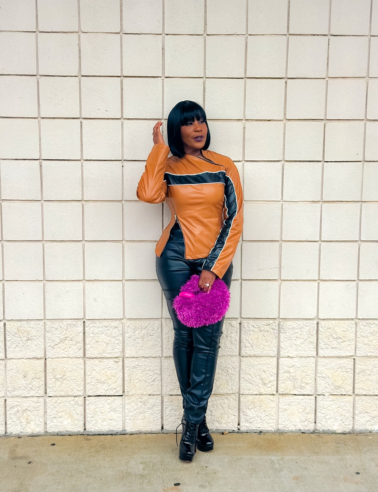 Priority Faux Leather|Top PRE ORDER