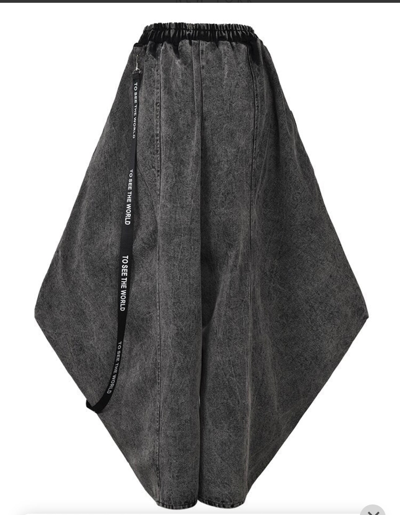 Denim Black Herem Pants