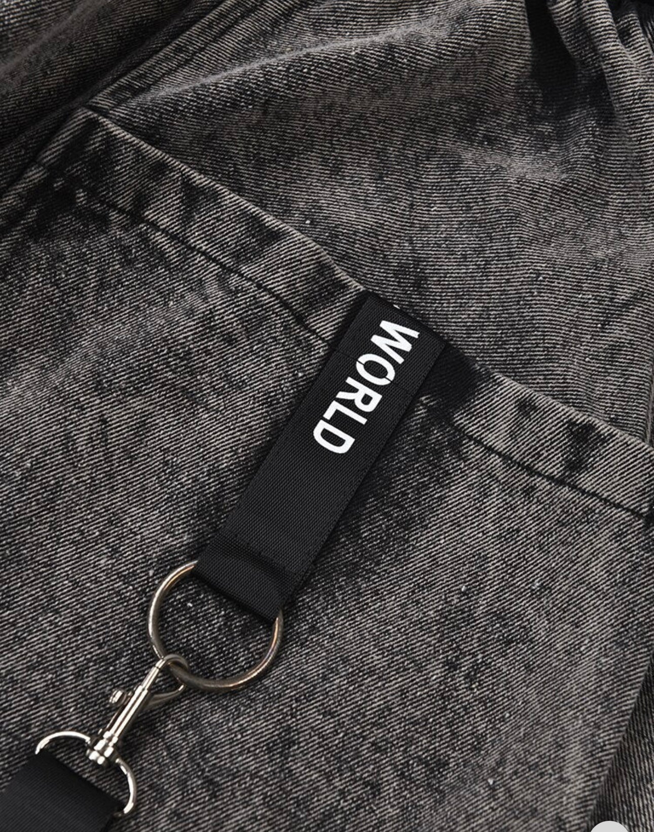 Denim Black Herem Pants