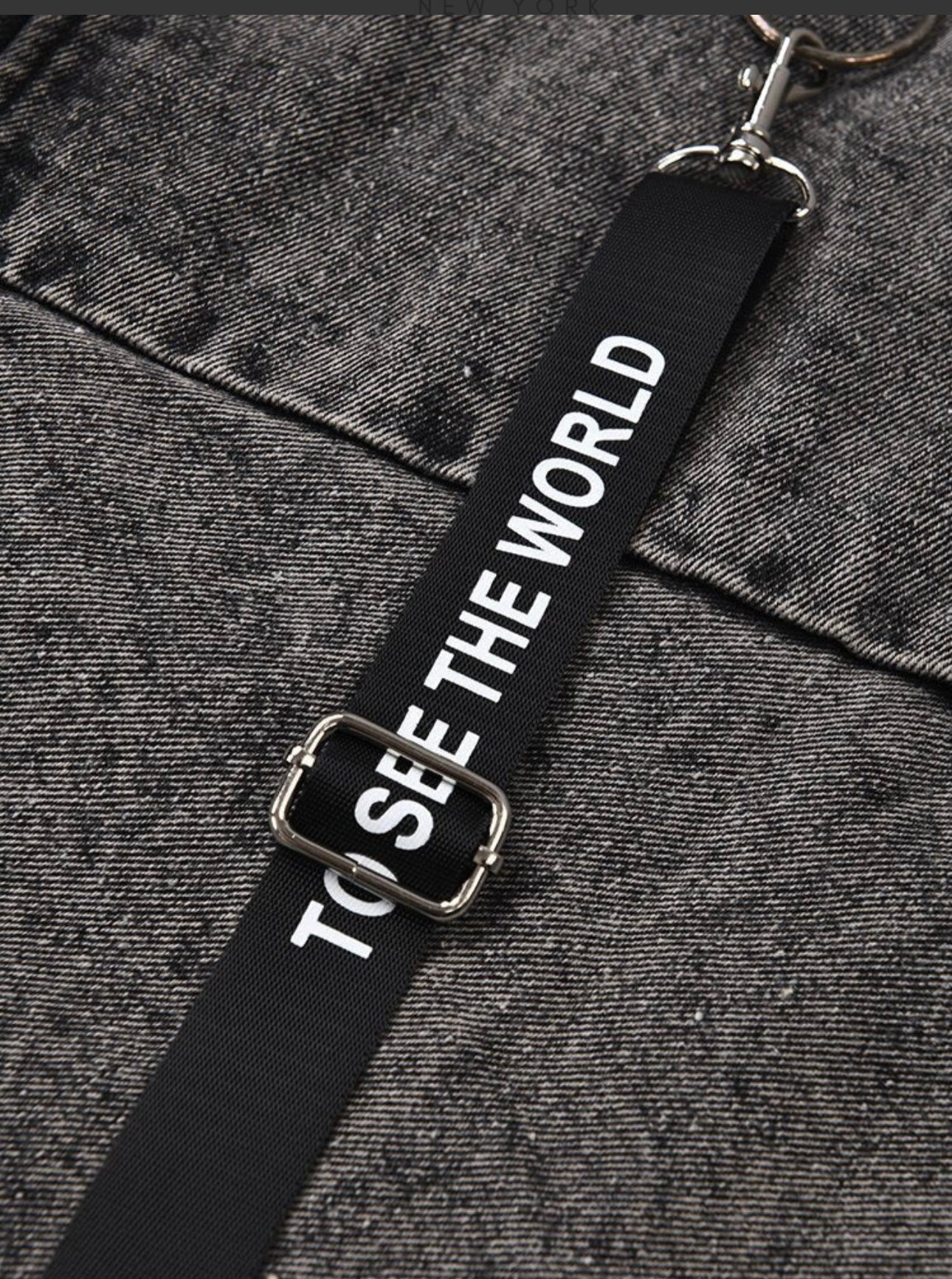 Denim Black Herem Pants