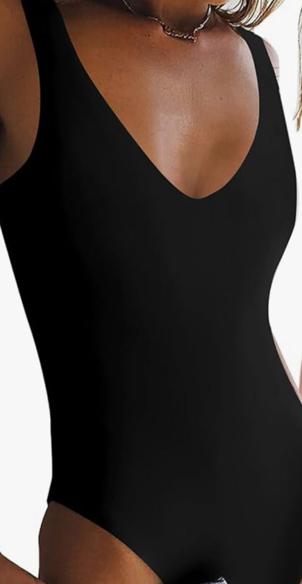 Deep V-Neck Bodysuit