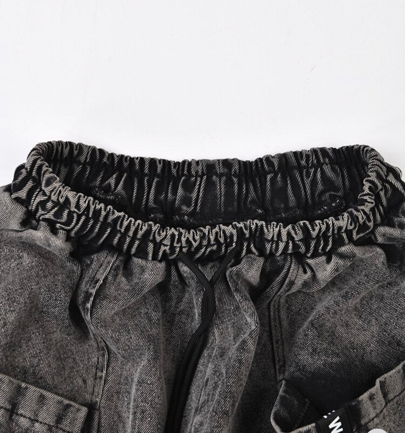 Denim Black Herem Pants