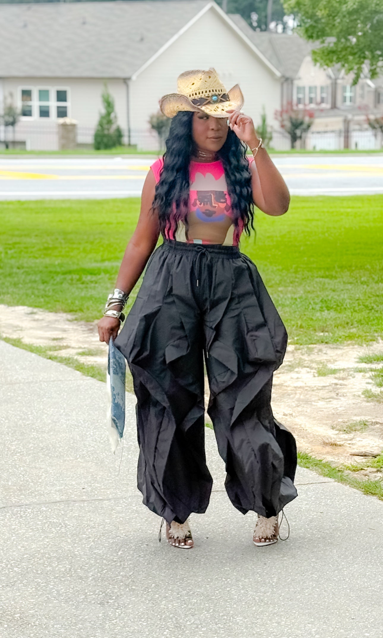 Waves Drawstring Joggers
