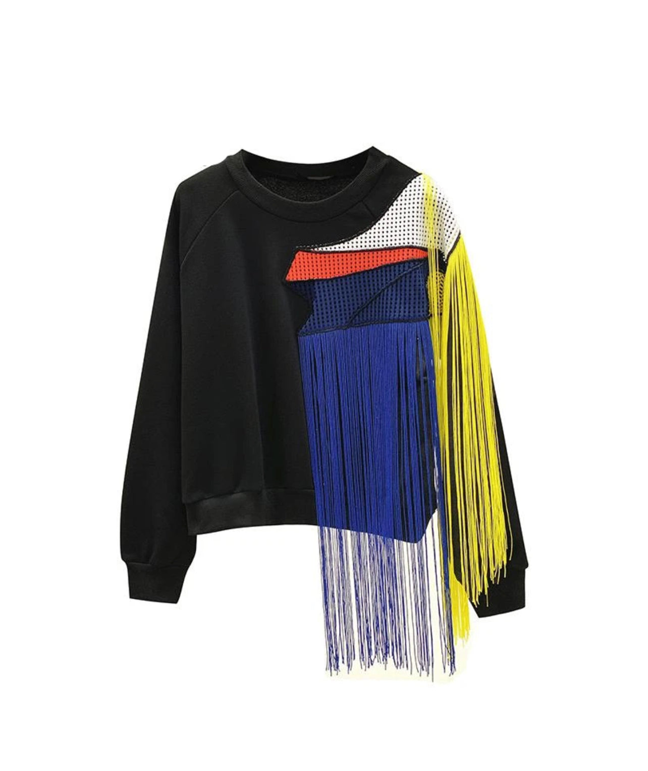 Colored Fringe Sweatshirt