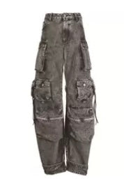 Black Stone Wash Cargos