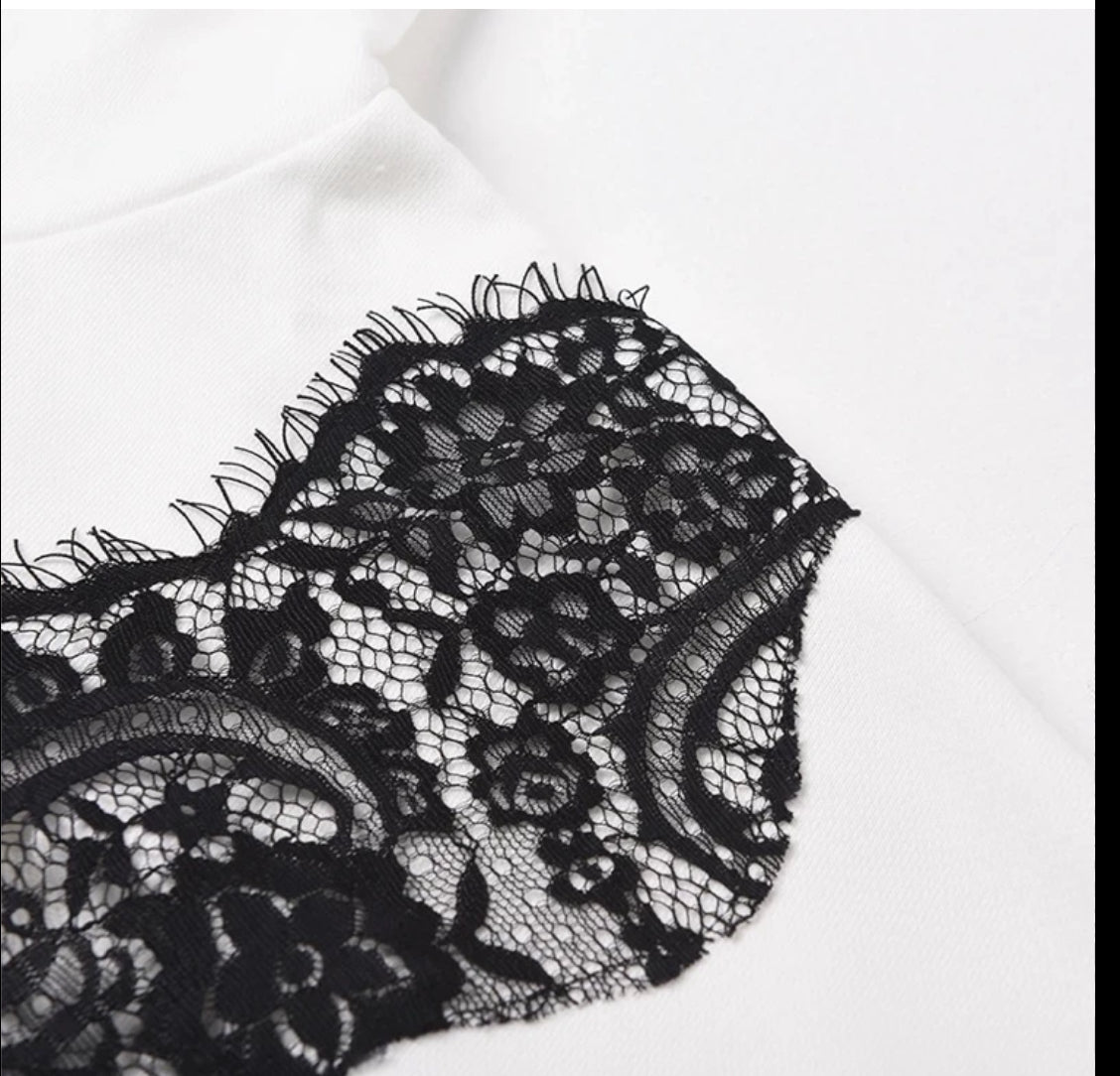 Asymmetrical Lace| Hoodie