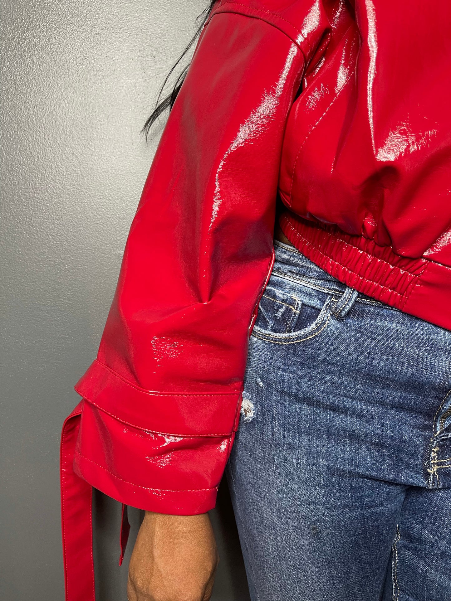 Snatched| Vegan Patent Leather Jacket
