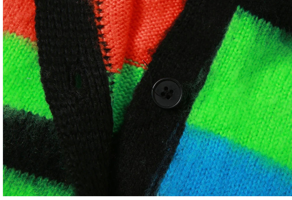 Neon & Black Stripe Cardi