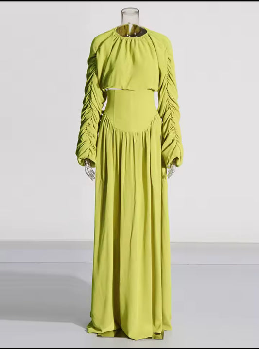 Lime Maxi Skirt Set