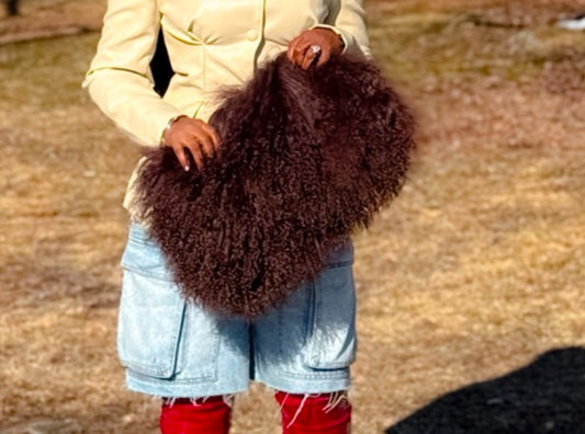 Choco |Mongolian Fur Bag