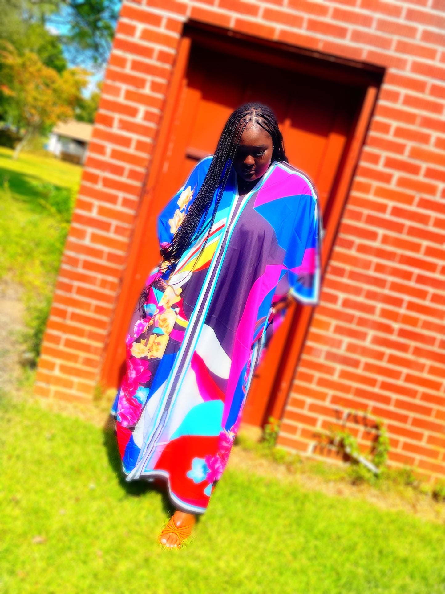 Blue “Vacay Me Please”| Kimono